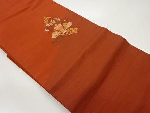 兎・草花模様織出し名古屋帯